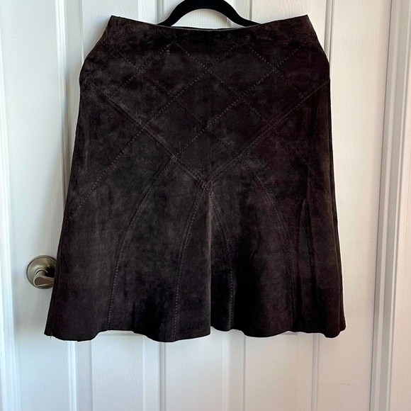 New Frontier Women Suede Leather Skirt, SZ 2 - Brown - EUC - Picture 13 of 13